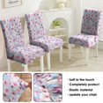 thumbnail image 5 of Artistic Wildflower Tropical Flower and Leaves Rustic Dining Chair Covers 4 Pack Washable Polyester Stretch Slipcovers Removable Seat Protector for Country Kitchen, 5 of 7