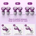 thumbnail image 2 of Bouchons d'Oreilles - 3 Paires de Bouchons d'Oreilles Intra-Auriculaires Anti-Bruit, Violet, Ultra-Doux, Réutilisables, Bouchons d'Oreilles de concert, 2 of 4