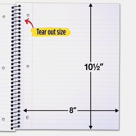 Five Star Wirebound Notebook, 1 Subject, Wide Ruled, Fire Red (930010CK1-WMT-MOD)