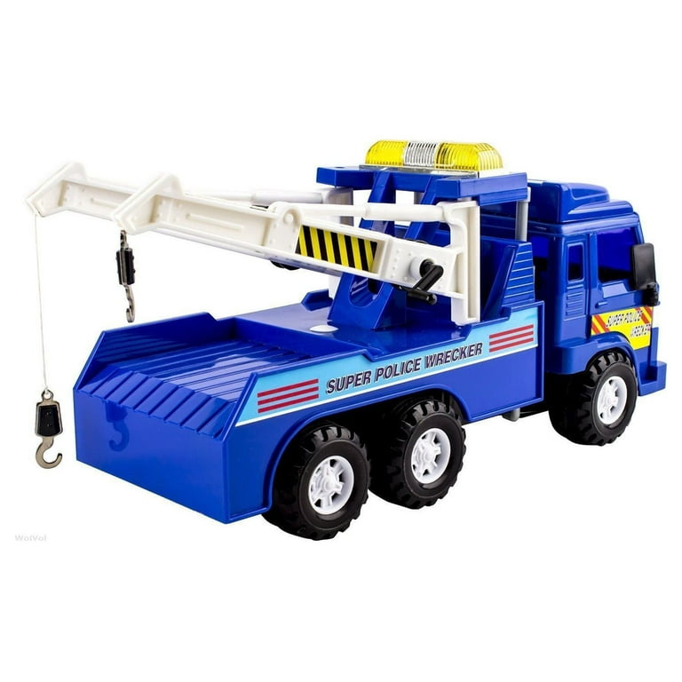 Blue tow store truck toy