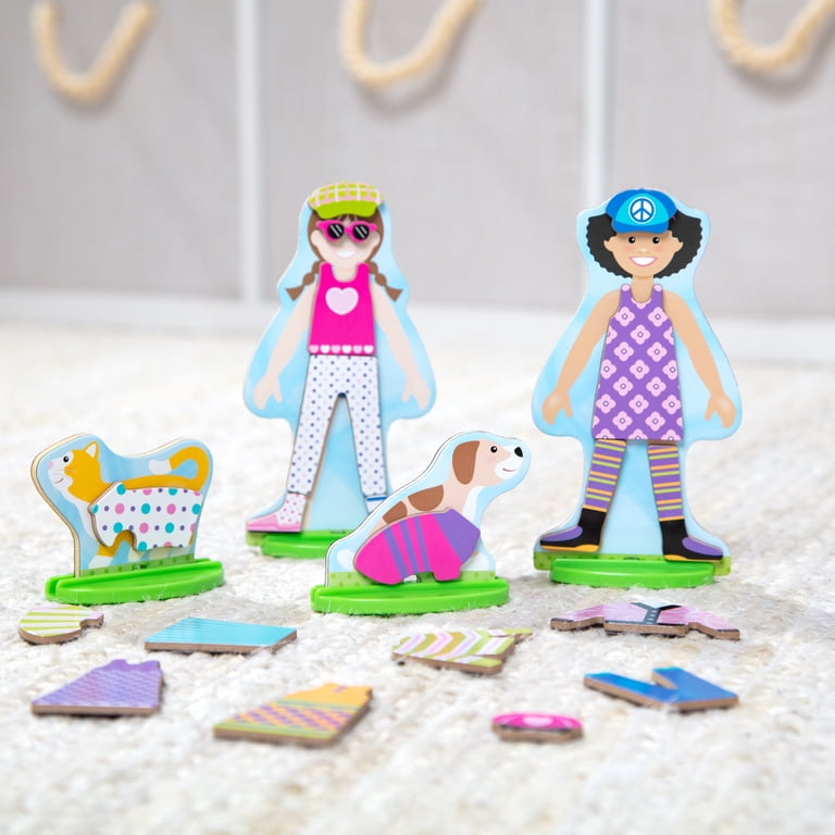 white christmas dresses Belle Wooden Magnetic Dress-Up