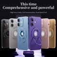thumbnail image 2 of for iPhone 12 Pro Max Case with Invisible Magnetic Ring Stand, Compatible with Magsafe, Military-Grade Drop Protection, Frosted Back, Slim Fit for iPhone 12 Pro Max Phone Case 6.7", Darkpurple, 2 of 10