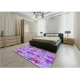 thumbnail image 5 of Ahgly Company Machine Washable Indoor Rectangle Transitional Bright Lilac Purple Area Rugs, 4' x 6', 5 of 7