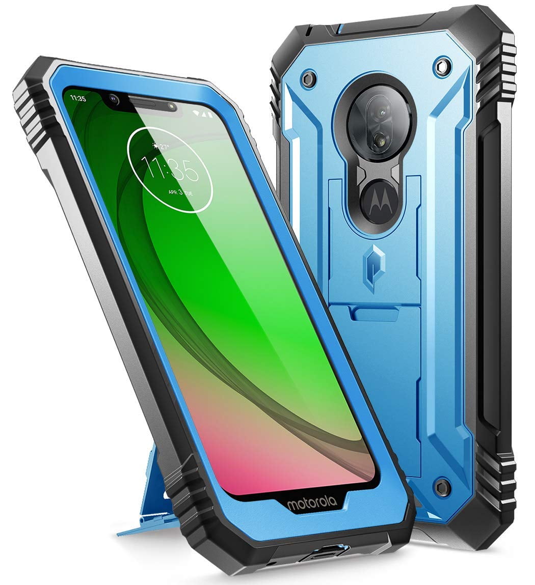 Moto G7 Play Rugged Case with Kickstand,Poetic FullBody