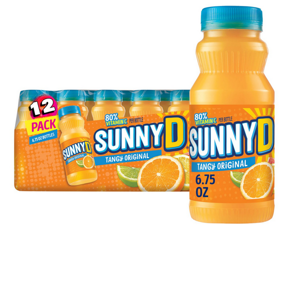 SunnyD Tangy Original Juice Drink – 6.75 oz Bottles (12-Pack)