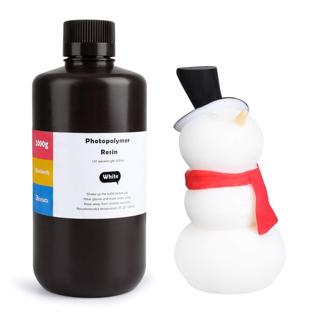 Impresora 3D de resina ELEGOO, LCD tipo ABS, curado UV, 1 kg, blanca