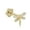 Yellow Gold, variant on AVORA 14K White Gold Simulated Diamond CZ Dragonfly Cartilage Piercing Flat Back Earring Body Jewelry (18 Gauge)