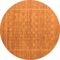 thumbnail image 1 of Ahgly Company Indoor Round Abstract Orange Modern Area Rugs, 7' Round, 1 of 4