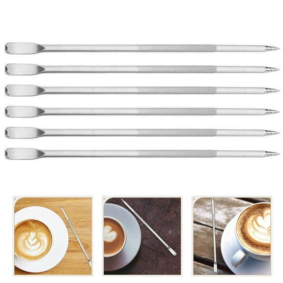Masteelf 8pcs Coffee Pen Stick Espresso Stirrers For Mixed Drinks Coffee Decorating Tool Bar Supply Coffee Decoration Pen Latte Art Carving Pen