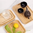 thumbnail image 4 of Bamboo Serving Tray Round Coffee Breakfast Bread Tray Fruit Tray Wooden Tableware Kitchen Supplies 7.87 x 7.87 x 0.78 inch, 4 of 6