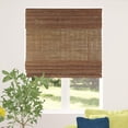 thumbnail image 1 of CALYX INTERIORS Cordless Bamboo Roman Shade Blind Light Filtering 325 W x 64 H Ceylon Chestnut, 1 of 1
