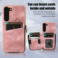 thumbnail image 5 of for Samsung Galaxy S23 Ultra Wallet Case Crossbody Strap, Zipper Phone Case with Card Holder Wrist Strap Purse Cover with Kickstand Compatible with Samsung Galaxy S23 Ultra 6.8 inch - Pink, 5 of 7