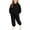 Black, variant on Girls Sweatsuits 2 Piece Casual Long Sleeve Fashion Fall Winter Pullover Tops and Sweatpants Kids Outfits Set Brown 4-14