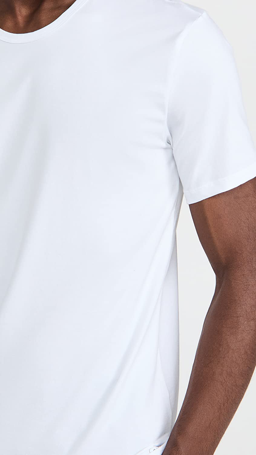 Calvin Klein Underwear Mens Short Sleeve Crew Neck 2Pk Medium White