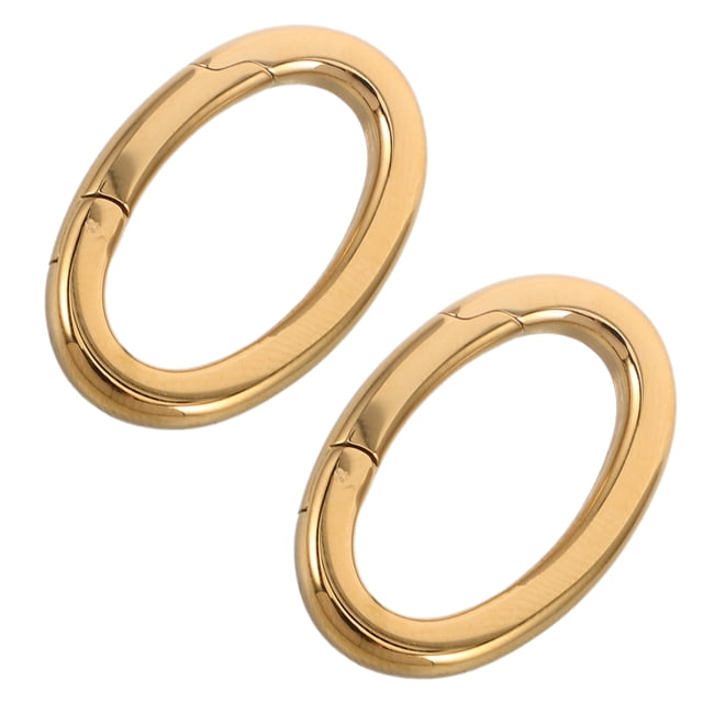 UPOUART 2Ud Ovalado Con Resorte De Acero Dorado Para Manualidades Y Collares