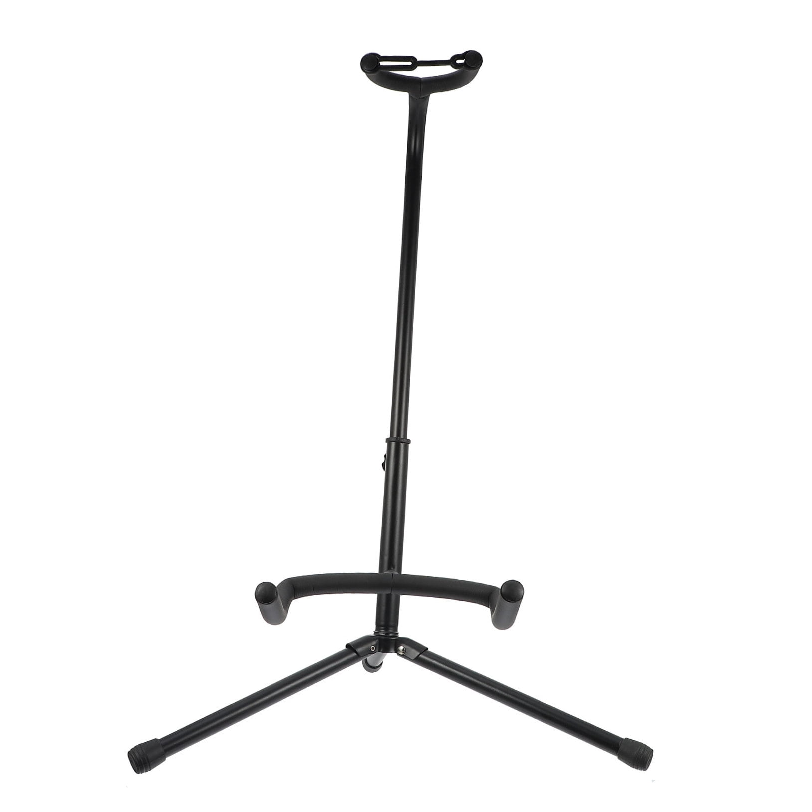 FONDOTIN 1Pc Black Portable Foldable Guitar Stand Vertical Display Bracket Sturdy Iron Frame