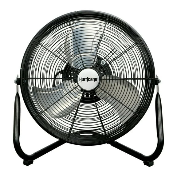 Hurricane Pro Series 16" High Velocity Metal Orbital Floor Fan, Black