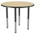 thumbnail image 1 of ECR4Kids 36in Round Everyday T-Mold Adjustable Activity Table Maple/Black/Black - Super Leg, 1 of 8