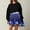 Blue, variant on Women's Fall Oversized Sweatshirt Chrismas Dress Pullover Tops Loose Relaxed Fit Sweatshirts Knee Length Mini Pleated Dresses