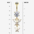 thumbnail image 2 of Golden Butterfly Besties Belly Button Ring, 2 of 4