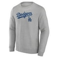 thumbnail image 2 of Men's Gray Los Angeles Dodgers Team Lockup Sweatshirt, 2 of 3
