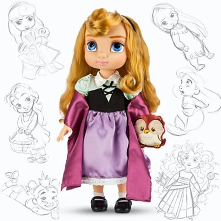 Disney Princess Animators Collection 16 Inch Doll Figure Aurora with Plush Friend Owl