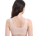 thumbnail image 5 of Grofry Women Adjustable Front Open Solid Color Lace Bra Camisole Wireless Underwear Grey 2XL, 5 of 6