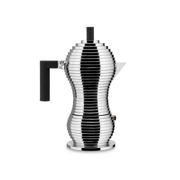 Alessi Pulcina Stove top Coffee Maker, 6 cups, Black