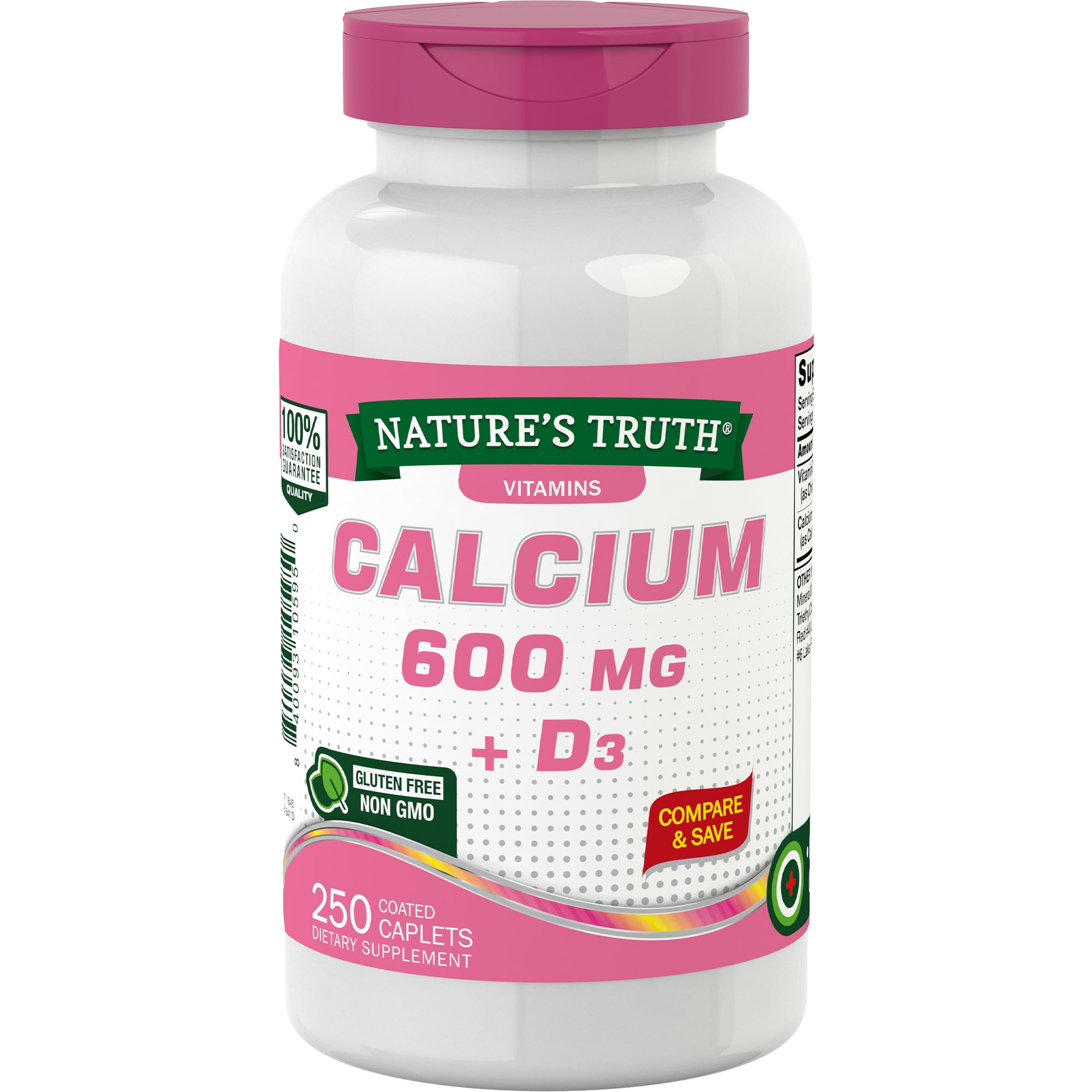 Calcium 600mg with Vitamin D3 250 Tablets Calcium Carbonate