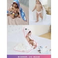 thumbnail image 4 of Bamboo fiber hooded children's cape autumn and winter thickened baby bathrobe newborn bath towel hug quilt bath towel,B, 4 of 5