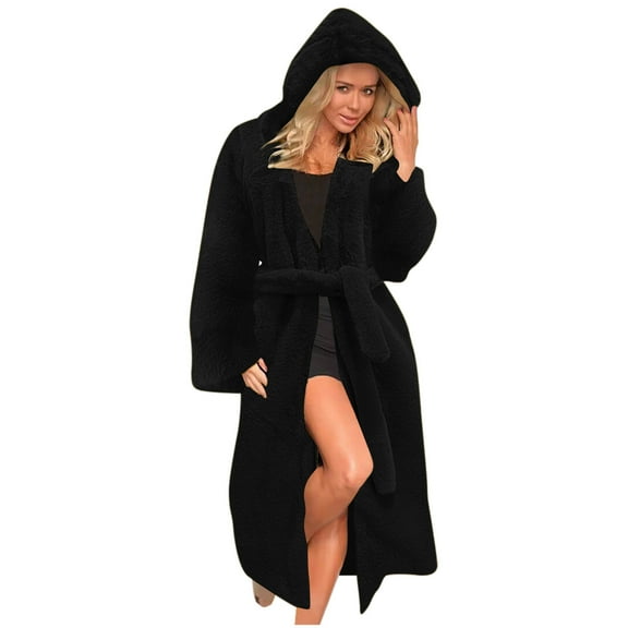 Fall Winter Savings Clearance 2024! TAGOLD Womens Fall Winter Coat Jacket, Winter Cardigan for Womens, Womens Classic Faux Coat Parka Jacket Long Trench Winter Warm Tops Overcoat