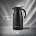 thumbnail image 2 of SUNHOUSE 34 Oz Thermal Coffee Carafe - Insulated Stainless Steel Coffee Carafes for Hot Liquids - Double Walled Vacuum Coffee Pot - Black, 2 of 11