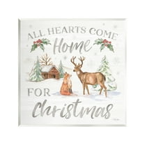 Stupell Industries Home For Christmas Phrase Holiday Painting Unframed Art Print Wall Art, 12 x 12