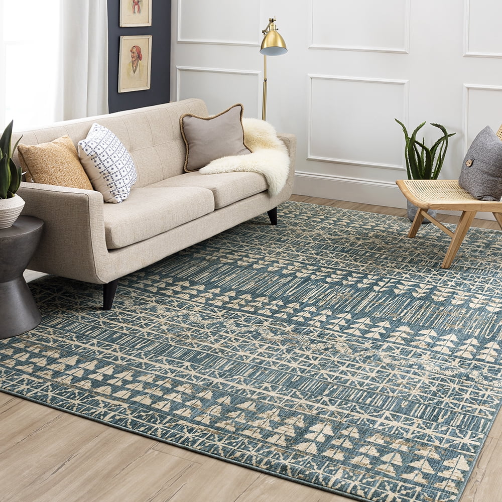 Mohawk Home Wilton Woven Indoor Area Rug, Blue, 5' x 8'