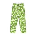 thumbnail image 4 of Xecao Green White Flowers Men's Straight Lounge Pajama Pants: The Ultimate in Comfortable Sleepwear, 4 of 9