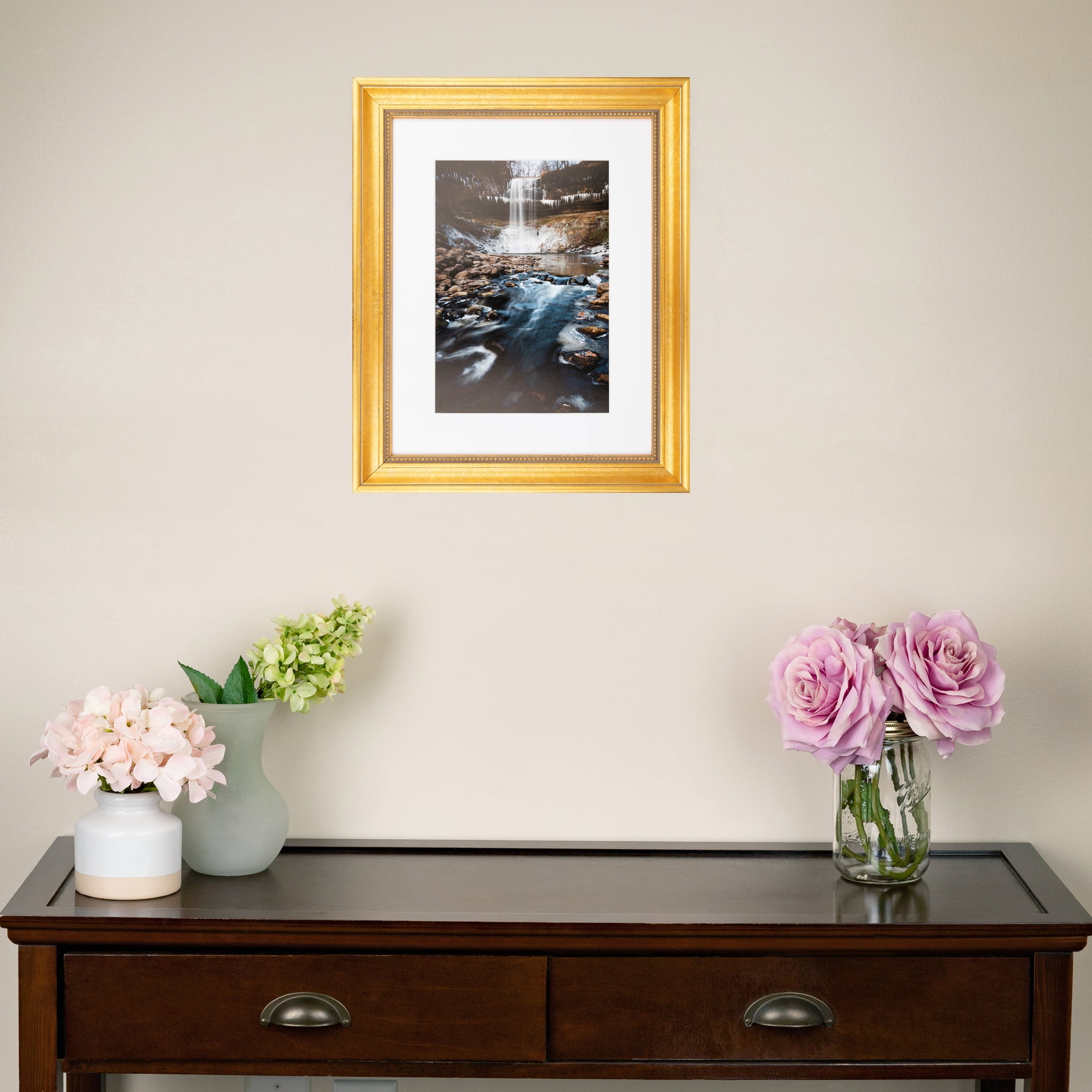 ArtToFrames 18x24 Inch Antique Gold Picture Frame, This Gold Wood Poster Frame is Great for Your Art or Photos, Comes with 060 Plexi Glass (2035)