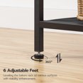 thumbnail image 6 of HOOBRO Large Bakers Rack with Power Outlets, 6-Tier Microwave Stand with 4 Hooks, Coffee Bar, Kitchen Shelf with Wire Basket, for Kitchen, Living Room, Office, Rustic Brown and Black BF64UHB01, 6 of 11