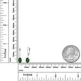 thumbnail image 6 of Gem Stone King 14K White Gold Emerald Envy Mystic Topaz Earrings for Women | 1.60 Cttw | Gemstone November Birthstone | Oval 7X5MM, 6 of 6