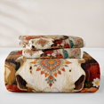 thumbnail image 5 of jejeloiu Floral Bull Skull Western Twin Quilt Set Kids,Boho Farm Print Twin Coverlet Set,2pcs, 5 of 7