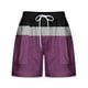 thumbnail image 4 of Pantalones Cortos Sueltos para Mujeres de Verano Impreso Encaje Hasta Bolsillo Elástico Pantalones Cortos Casuales Poliéster, Moda Pantalones Cortos de Verano para Uso Diario Y de Ocio, 4 of 5