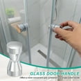thumbnail image 4 of Uxcell Glass Shower Door Handle, Aluminum Alloy Back-to-Back Knob for Replacement Silver, 4 of 7