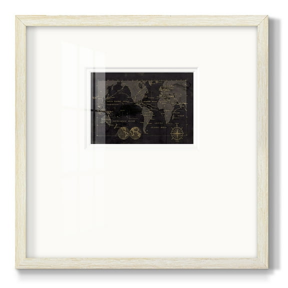 Black Gold MapPremium Framed Print