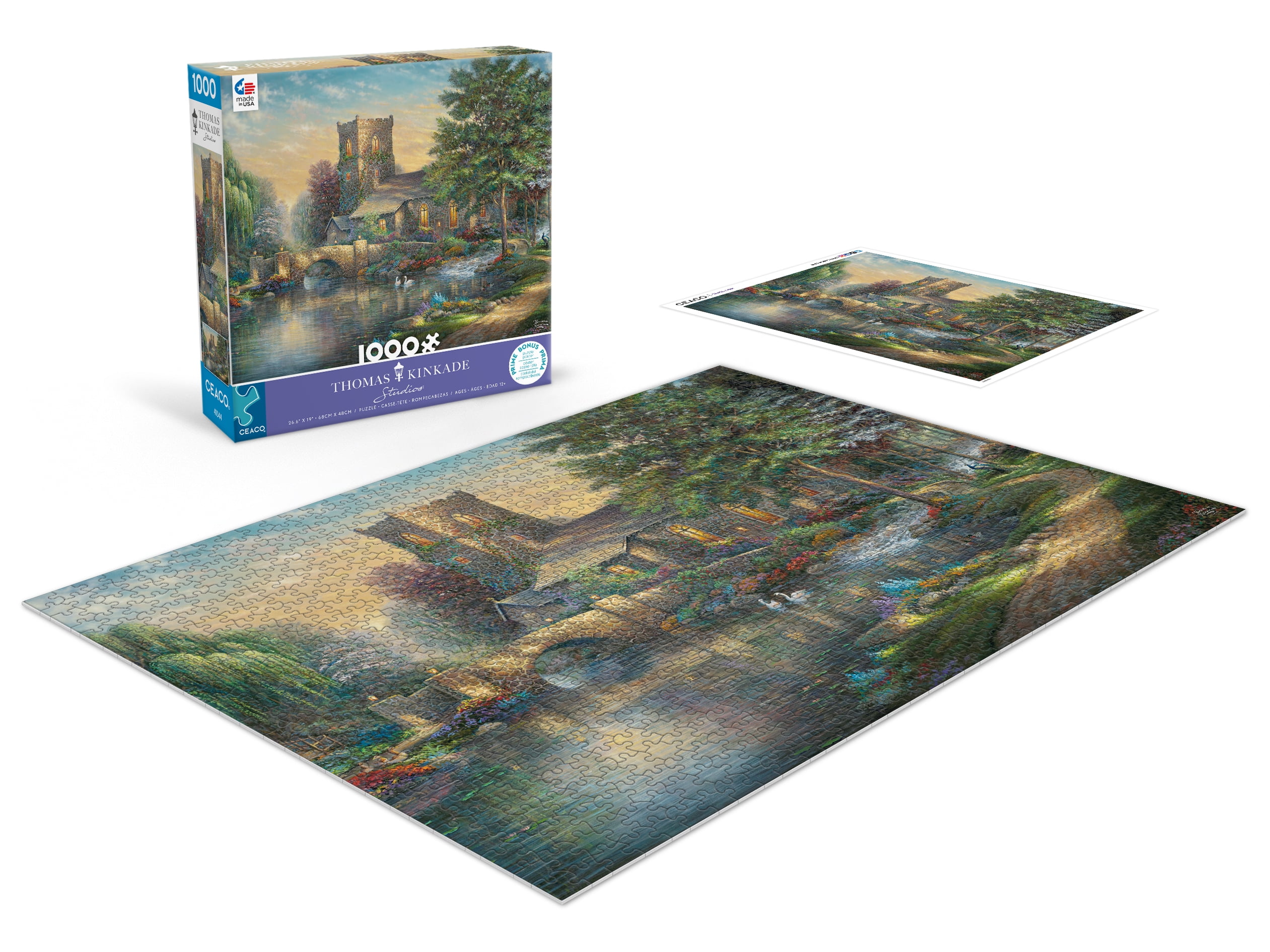 Ceaco 1000-Piece Thomas Kinkade Willow Wood Chapel Interlocking Jigsaw Puzzle