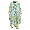 thumbnail image 4 of ZICANCN Hair Cutting Cape for Adults, Cyan Floral Motif Tribal Cape Salon Barber Cape for Hair Stylist Shampoo Capes Waterproof, 55x66 Inches, 4 of 7