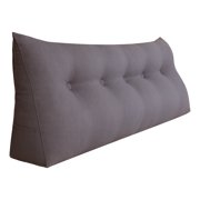 WOWMAX Sofa Daybed Large Filled Triangular Wedge Cushion Bed Backrest Positioning Support Pillow Reading Pillow Office Lumbar Pad with Removable Cover Coffee Queen