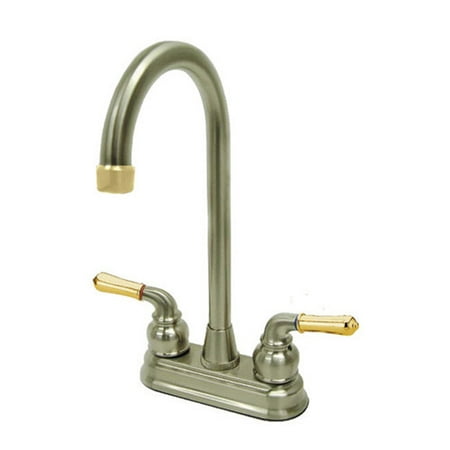UPC 663370000553 product image for Kingston Brass KB499 Two Handle 4 inch Centerset High-Arch Bar Faucet | upcitemdb.com