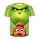thumbnail image 4 of Venta caliente de camiseta de niño monstruo verde navideño impresión 3d moda de moda impresa manga corta, 4 of 5