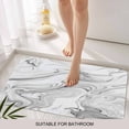 thumbnail image 6 of White Gray Marble Doormat Outdoor Entrance 16"x24", Modern Minimalist Abstract Texture Absorb Moisture Dirt Door Mats, Non-Slip Rubber Backing Floor Mats Indoor, Low-Profile Front Door Rugs, 6 of 9