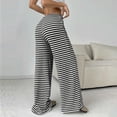 thumbnail image 3 of WILLBEST Pantalones Casuales de Lino Ajustados para Mujer, con Cintura Elástica y Cordón Ajustable para Mayor Comodidad y Estilo. Chica, 3 of 8