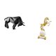 thumbnail image 5 of Estatua moderna de toro y caballo de resina, adorno abstracto de animales, figura coleccionable para entrada, mesa, escritorio, estante, oficina, dorm, 5 of 8